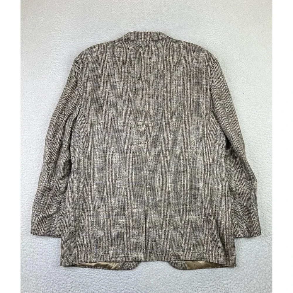 Bill‎ Blass Blazer Mens 44R Plaid Wool Sport Coat Classic Made in USA